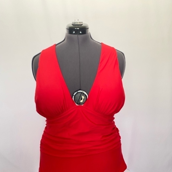 One Piece Red Bathing Suit - Picture 2 of 11